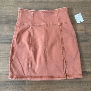 New Free People Rust Orange Mini Skirt-Size 0